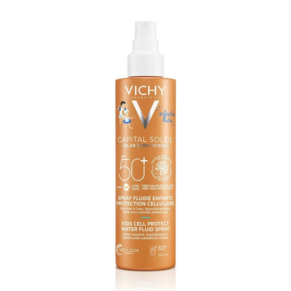 Spray Fluido Per Bambini SPF50+ 200 Ml Capital Soleil Vichy 3 Spray Fluido Per Bambini SPF50+ 200 Ml Capital Soleil Vichy