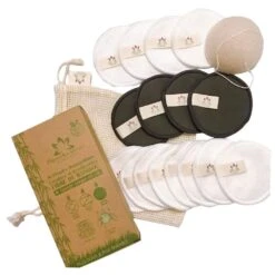 Dischetti Struccanti In Fibra Di Bambù Lavabili E Riutilizzabili + Spugna Konjac In Omaggio X16 Pharma Bio Univers -Negozio Di Cosmetici 103604