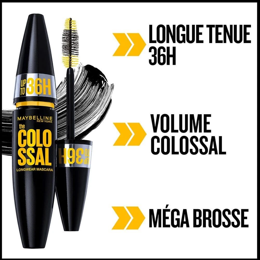 Mascara Waterproof 36H Nero 9.5ml Colossal Maybelline New York 5 Mascara Waterproof 36H Nero 9.5ml Colossal Maybelline New York - immagine 3