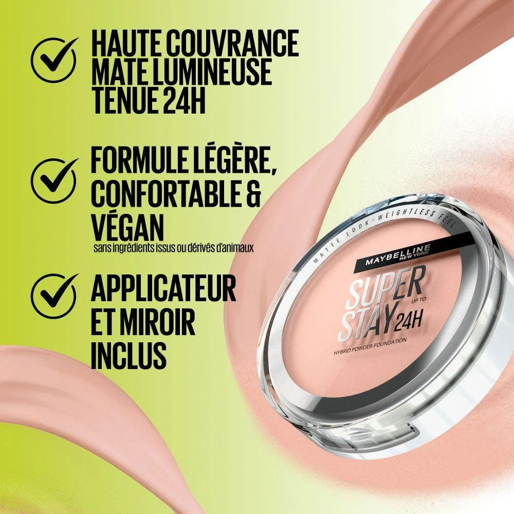 Fondotinta In Polvere A Lunga Tenuta 9g Superstay 24H Hybride Maybelline New York 5 Fondotinta In Polvere A Lunga Tenuta 9g Superstay 24H Hybride Maybelline New York - immagine 3