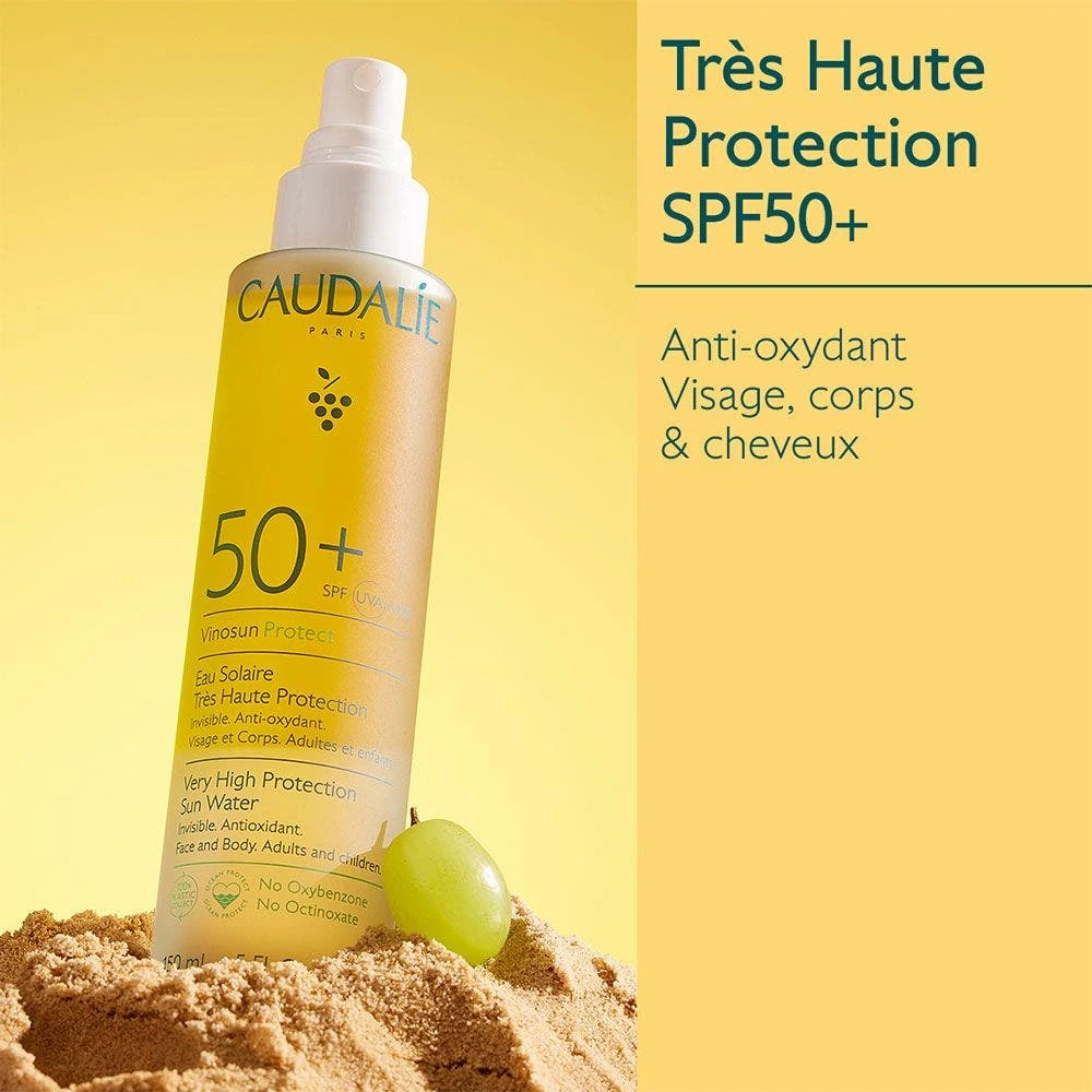 Acqua Per La Cura Del Sole SPF50+ 150 Ml Vinosun Caudalie 4 Acqua Per La Cura Del Sole SPF50+ 150 Ml Vinosun Caudalie - immagine 2