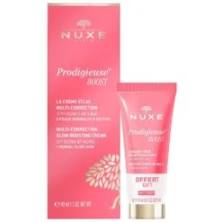 La Crema Eclat Multi-correzione 40ml & Baume-Huile Recupero Fisico Notte Gratuito Prodigieuse Boost Nuxe